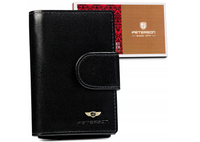 skórzany, średni portfel damski na zatrzask - peterson