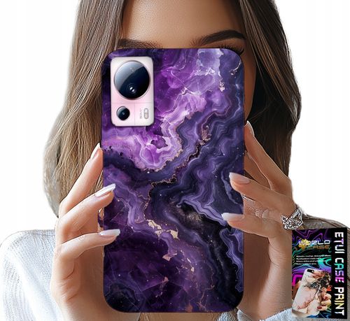 ETUI DO XIAOMI 13 LITE - FIOLETOWY MARMUREK MODNE KOBIECE + SZKŁO na Arena.pl