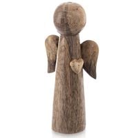 Drewniany Anioł Figurka Anioła Dekoracyjna Ozdobna Figura Stojąca 21 cm