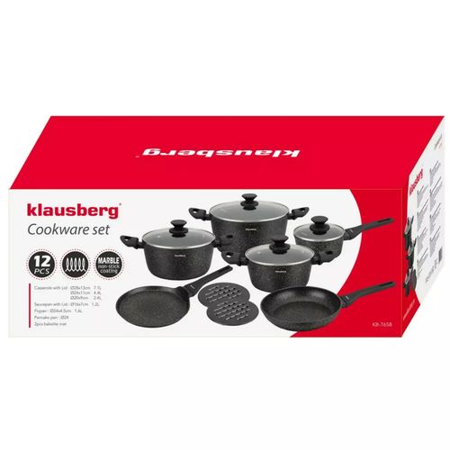 ZESTAW 12 ELEM. GARNKÓW MARMURKOWYCH KLAUSBERG KB-7658 na Arena.pl