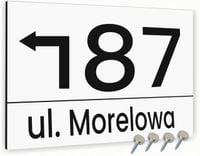 Tabliczka adresowa Dibond Tablica numer domu Biała 40x30 Różne wzory