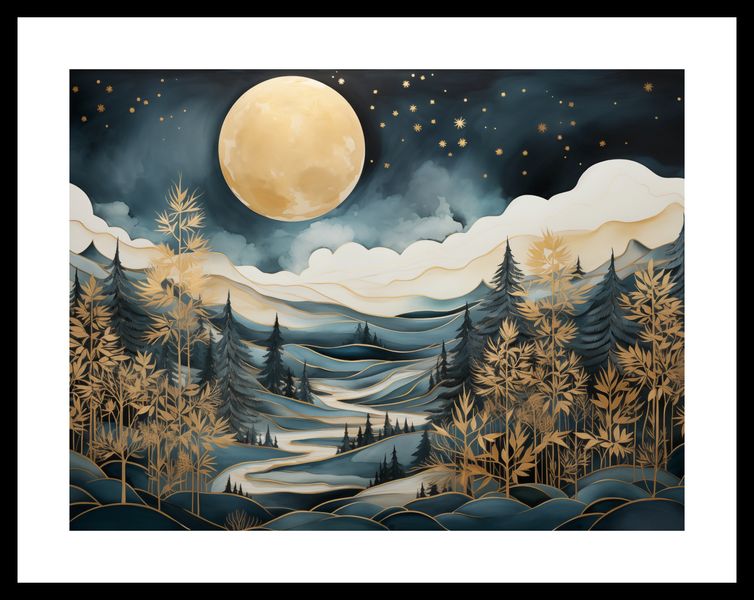 Plakat 40x30cm Szepty Nocnego Lasu zdjęcie 3