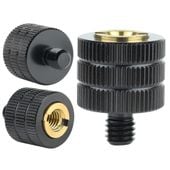 Adapter tuleja redukcja M6 na M6 statywowa aluminium czarna lampy 21 mm