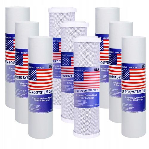 WKŁADY DO FILTRA WODY ODWRÓCONA OSMOZA RO KOMPLET na Arena.pl