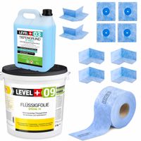 Folia w płynie 20kg Hydroizolacja na Zewnątrz Zestaw Taśma 20m Mankiet