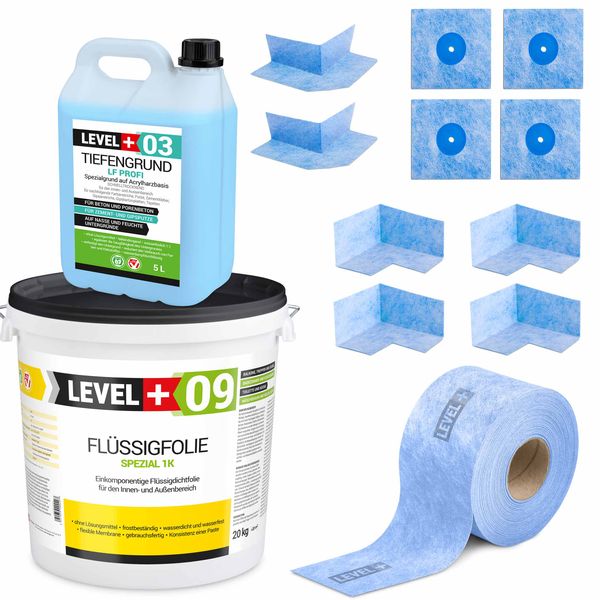 Folia w płynie 20kg Hydroizolacja na Zewnątrz Zestaw Taśma 20m Mankiet zdjęcie 1