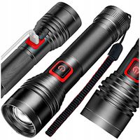 LATARKA TAKTYCZNA LED XHP99 NA ROWER + AKUMULATOR 18650 + KABEL USB-C