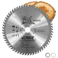 PIŁA TARCZA WIDIOWA DO CIĘCIA DREWNA 180x20 60 ZĘBÓW VERKE V44026