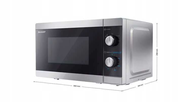 Kuchenka mikrofalowa wolnostojąca Sharp YC-MS01E-S (20L 800W) zdjęcie 4