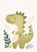 Plakat 13x18cm Wzory dla Dzieci, Dziewczynki i Chłopca - Krokodyl