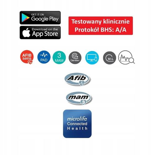Microlife Ciśnieniomierz Automatyczny Naramienny BP B6 Bluetooth+Zasilacz na Arena.pl