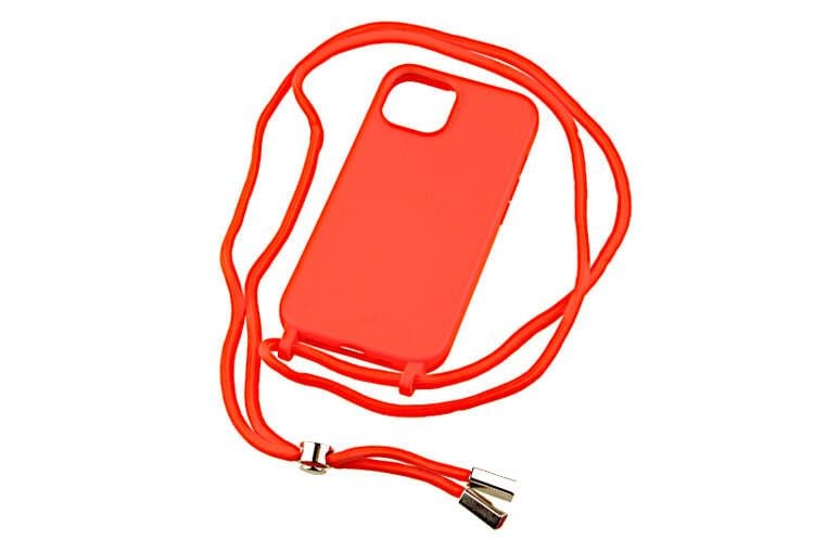 Etui ze sznurkiem RCK do Apple iPhone 15 Plus / 15+ czerwony zdjęcie 1