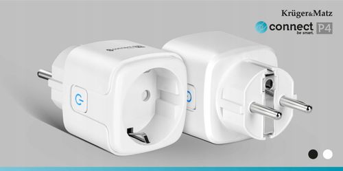 Inteligentne Gniazdko Wifi Kruger&Matz Connect P4 Białe Timer Tuya Km2202 na Arena.pl