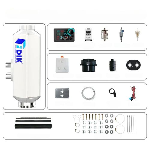 Ogrzewanie postojowe 5kW 12V diesel LCD FDIK nagrzewnica olejowa z dmuchawą na Arena.pl