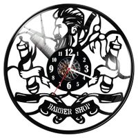 Zegar ścienny z płyty winylowej Barber shop 309.14