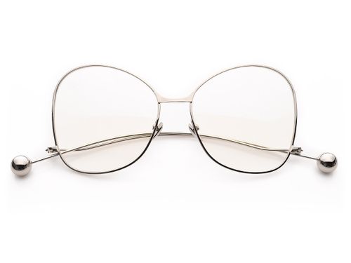 srebrne okulary zerówki oversize na Arena.pl