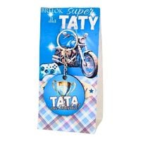 brelok dla taty - tato wszystkiego co najlepsze niebieski | 3361-t2b