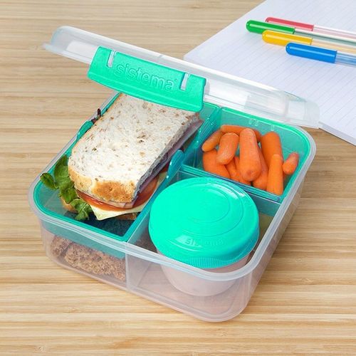 ŚNIADANIÓWKA SISTEMA LUNCHBOX POJEMNIK BOX BENTO 1250 ml Z PRZEGRÓDKAMI SOS na Arena.pl