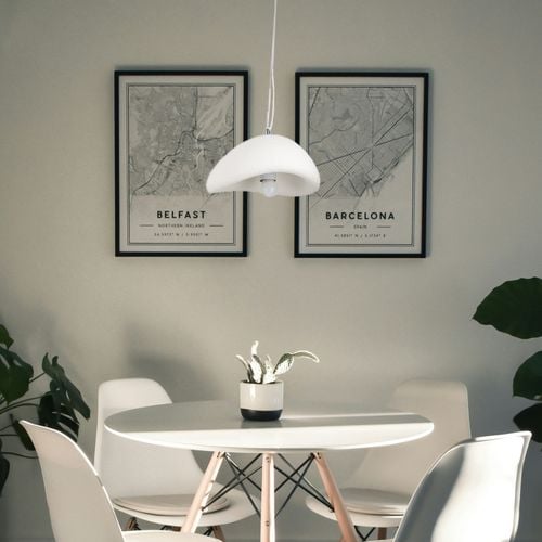 Lampa wisząca STONE biała 30 cm na Arena.pl