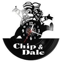 Zegar ścienny z płyty winylowej Chip i Dale 517.14