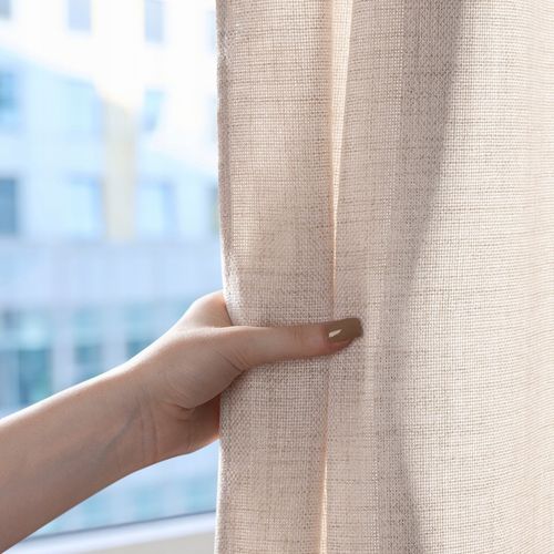 ZASŁONA GOTOWA JULA2 TAŚMA 140 X 270 CM LEN BEŻOWY STYL EKO RÓŻNE KOLORY na Arena.pl