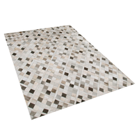 Dywan patchwork skórzany 140 x 200 cm wielokolorowy HIRKA