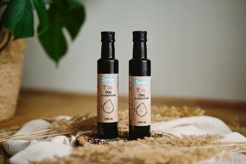 OLEJ Z CZARNUSZKI DZIECI JUNIOR 10,62! mg/g TYMOCHINONU 250ml NIERAFINOWANY na Arena.pl