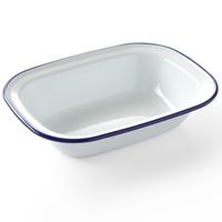 naczynie prostokątne emaliowane białe 215x160mm hendi 621219