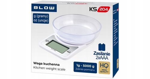 WAGA KUCHENNA ELEKTRONICZNA PRECYZYJNA Z MISĄ LCD ZESTAW 1G / 5KG na Arena.pl