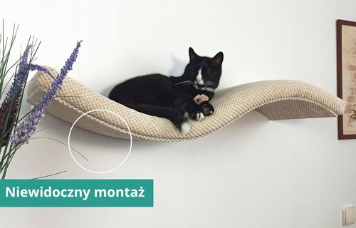 Półka ścienna dla kota, wisząca ŁUK 60 cm SH-M-A60 na Arena.pl