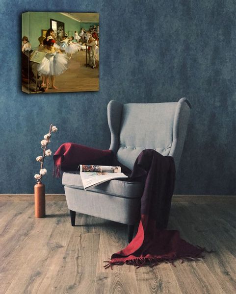 The Dance Class, Edgar Degas - obraz na płótnie 40x40 cm zdjęcie 2