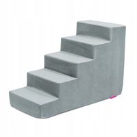 Schodki dla małego pieska lub kotka 5 stopni - szare 50cm