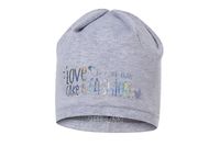BROEL Basic 70 czapka dla dziewczynki beanie szara 54-56