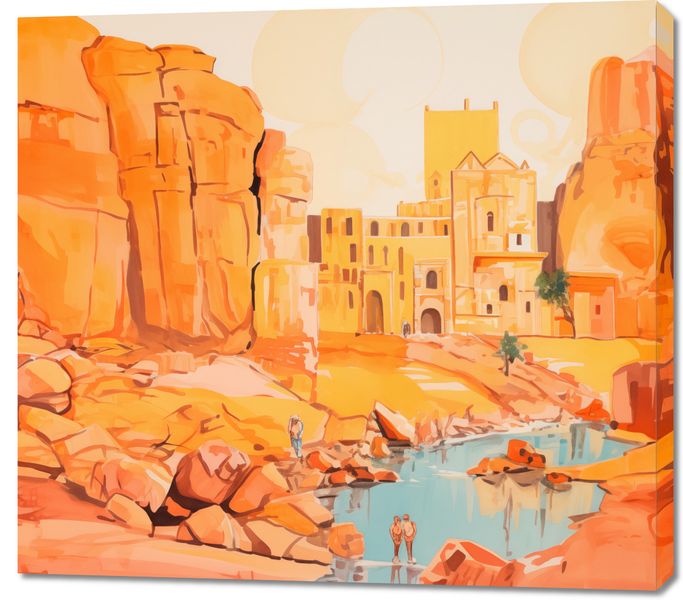 Obraz 100x90cm Ruiny pod Słońcem zdjęcie 1