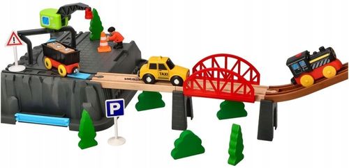 Woodyland Kolejka z elektryczną lokomotywą Zestaw ZESTAW KOLEJKOWY KOPALNIA na Arena.pl