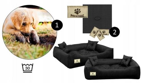legowisko dla psa kojec prestige 55x45 cm wodoodporne czarne na Arena.pl