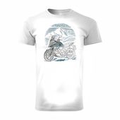 Koszulka z motocyklem na motor Honda NC 750 X NC750X męska biała REGULAR L