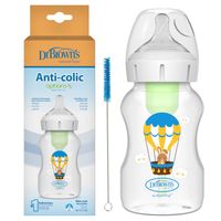 DR BROWN'S Butelka do karmienia niemowląt szeroka szyjka 330ml średni 3m+
