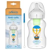 DR BROWN'S Butelka do karmienia niemowląt szeroka szyjka 330ml średni 3m+