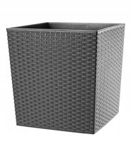 DONICZKA OSŁONKA Z WKŁADEM NA KWIATY GRAFIT 30cm