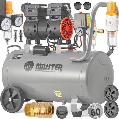 KOMPRESOR BEZOLEJOWY SPRĘŻARKA SEPARATOR 50L CICHY 60dB Majster Polska 0064 na Arena.pl