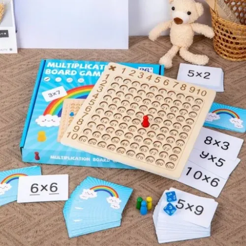 TABLICZKA MNOŻENIA GRA DREWNIANA MONTESSORI DZIECI GRA EDUKACYJNA LOGICZNA na Arena.pl
