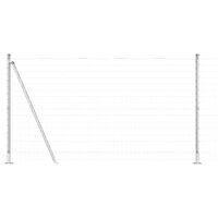 Ogrodzenie z słupkami Srebrny 1.2 x 10 m Stal