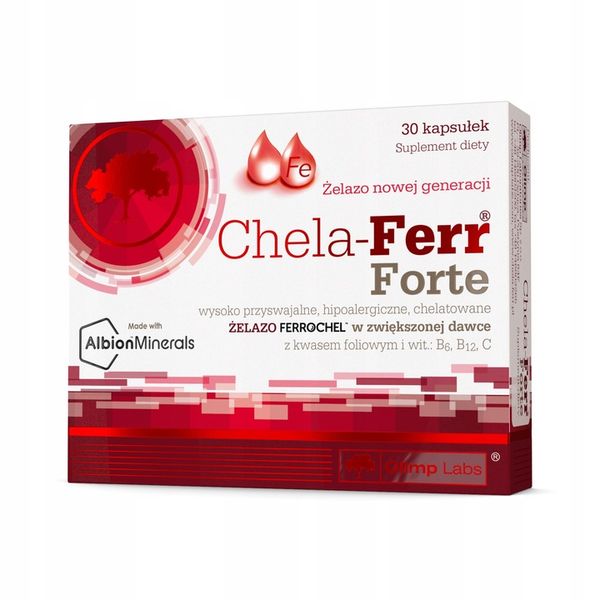 OLIMP CHELA-FERR FORTE 2x30kaps MOCNE ŻELAZO zdjęcie 2