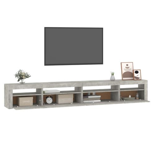 Szafka pod TV z oświetleniem LED, szarość betonu, 270x35x40 cm na Arena.pl