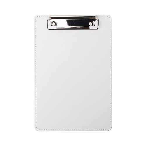 Skórzany clipboard A5 do sublimacji - biały zdjęcie 1