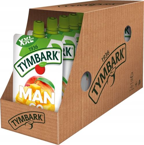 Tymbark Mus 100 % z owoców jabłko mango brzoskwinia banan 10x 200g na Arena.pl