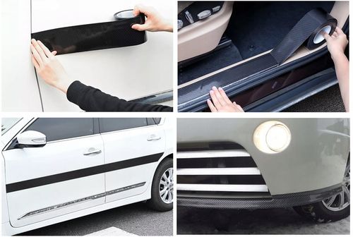 TAŚMA FOLIA CARBON NA PROGI OCHRONNA GRUBA ZABEZPIECZAJĄCA PROGI + RAKLA na Arena.pl