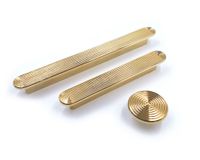 Uchwyt do mebli złoto połysk ryflowany Laps 6131.100 rozstaw 192,160