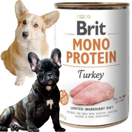 mokra karma dla psa brit mono protein turkey 400 g indyk wysokobiałkowa na Arena.pl